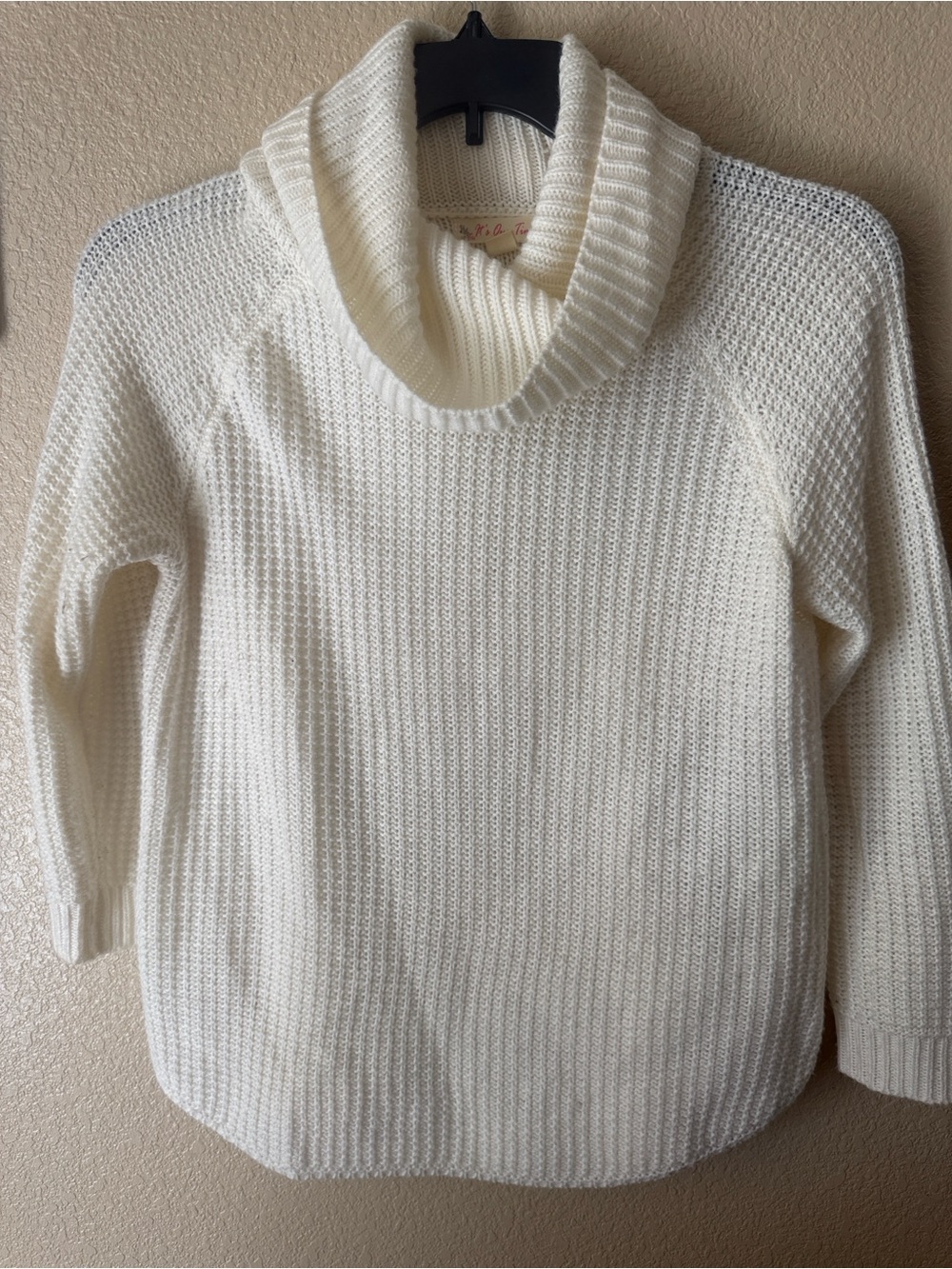 It's Our Time Cream Cowl Neck Sweater